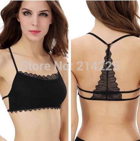 Front Closure Lace Racer Back Bra