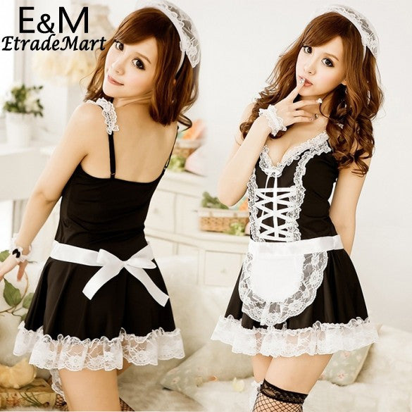 Sexy Lingerie Maid Uniform Underwear Set